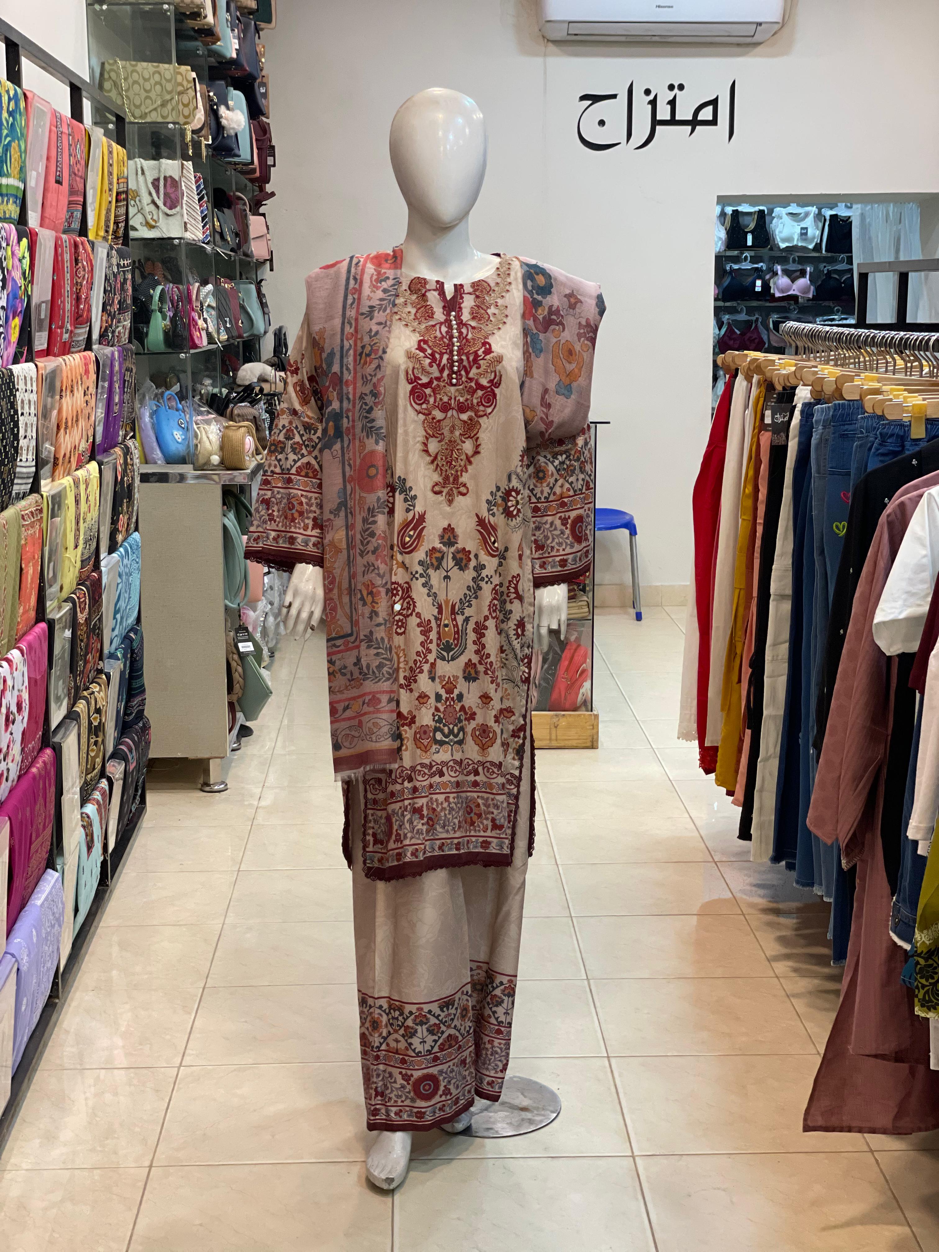 3 PIECE - EMBROIDERED LAWN SUIT