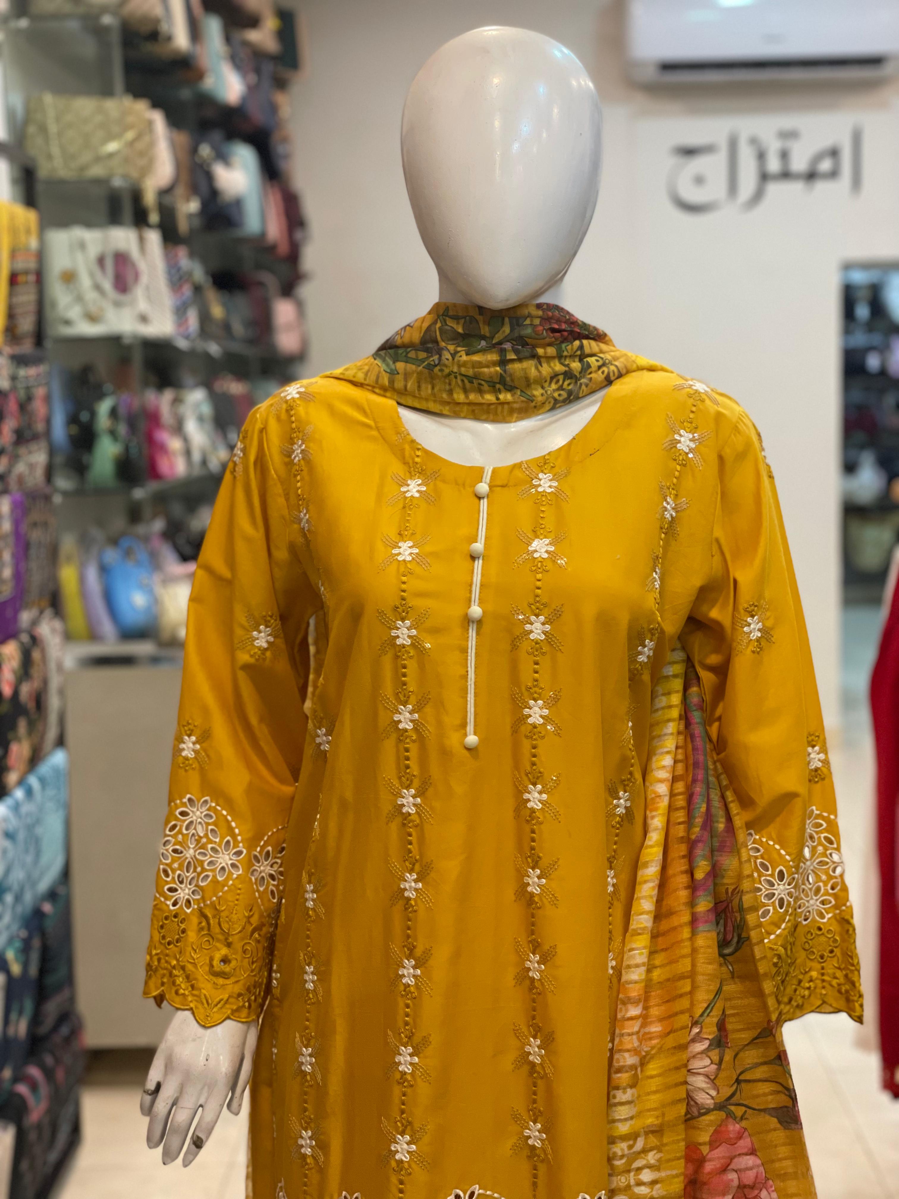 3 PIECE - EMBROIDERED LAWN SUIT